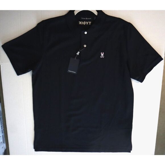 Psycho Bunny Men's Sz 7/XL Navy Blue Regular Fit S/S Cotton Polo Shirt - Picture 8 of 10